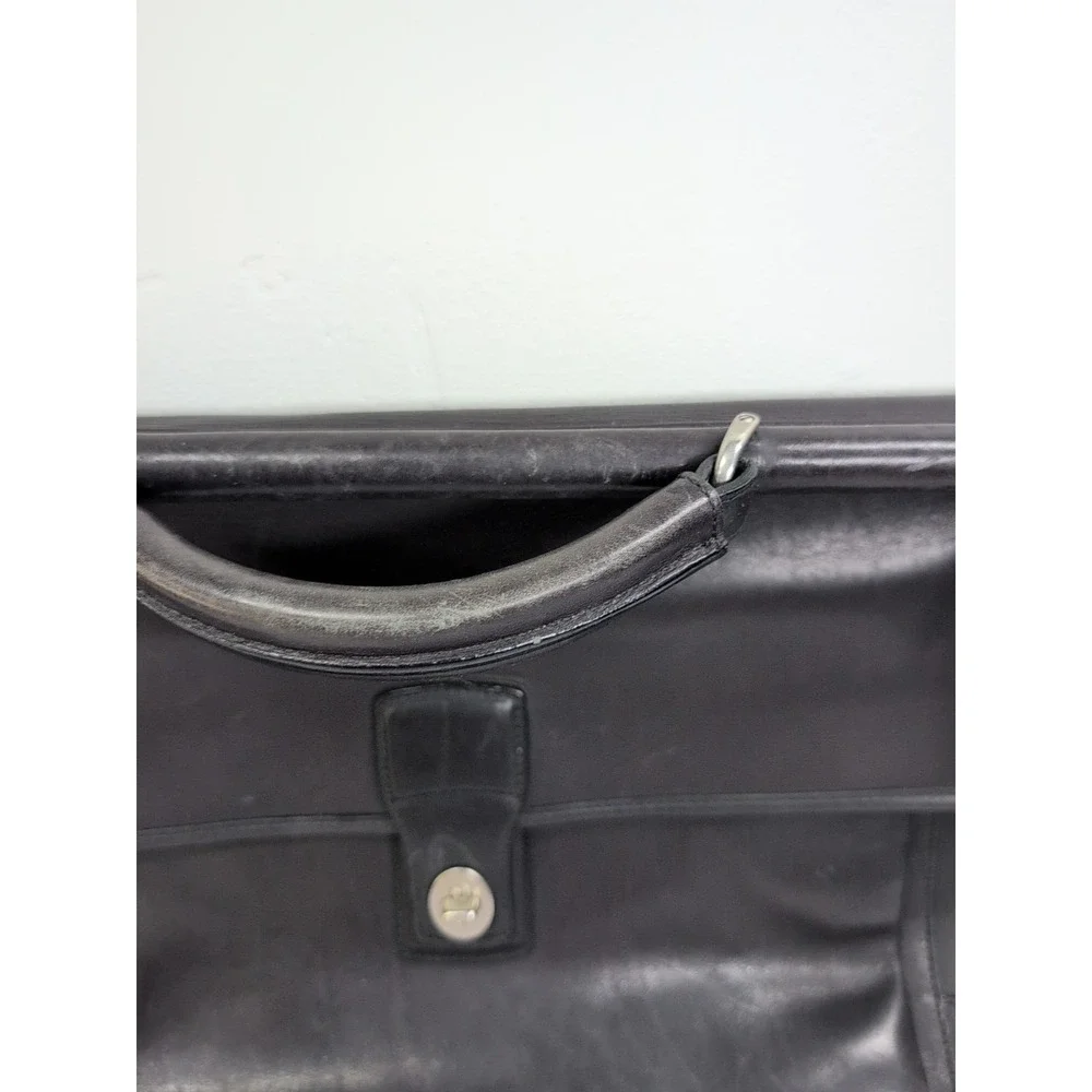 Coach Barclay 6456 Vintage Black Leather Briefcase MISSING Strap